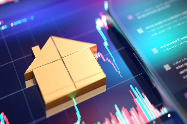 Business Trends Graphs and Charts 3-D image