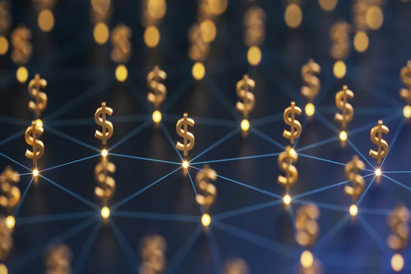 Dollar Sign and Connected Dots