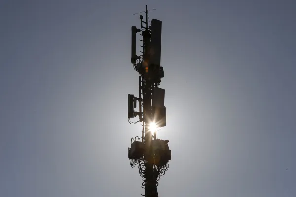 A Swisscom AG network mast, equipped with 5G apparatus. (Stefan Wermuth/Bloomberg)