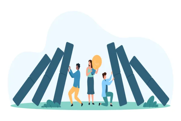 people stabilizing something