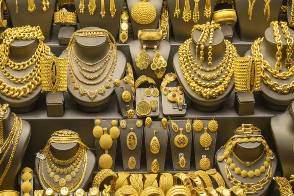 Gold Jewelry Display