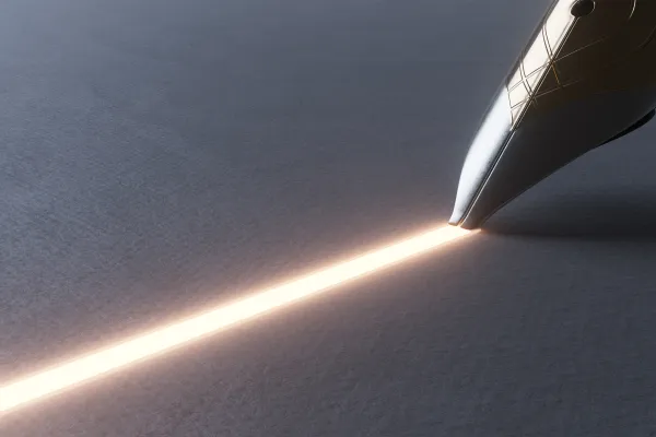 Pen Drawing The Neon Line