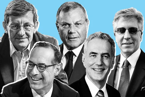 From left: Vittorio Colao, Oliver Bäte, Martin Sorrell, Richard Ridinger, Bill McDermott (McDermott: Martin Leissl/Bloomberg)