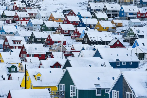 Colorful Houses In Nuuk, Greenland
