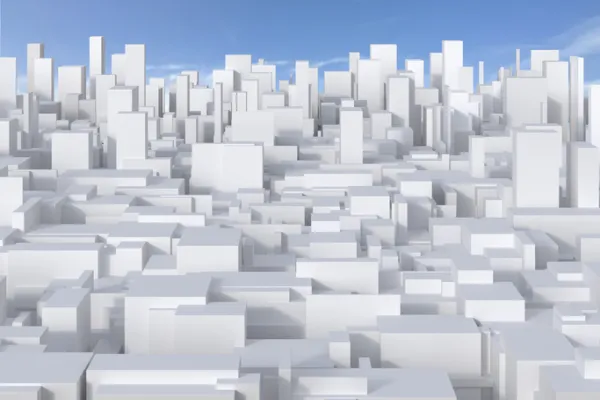 3D-Rendering, mega city, living space