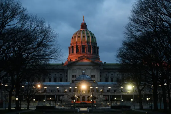 The Pennsylvania State Capitol building. (Justin Merriman/Bloomberg)