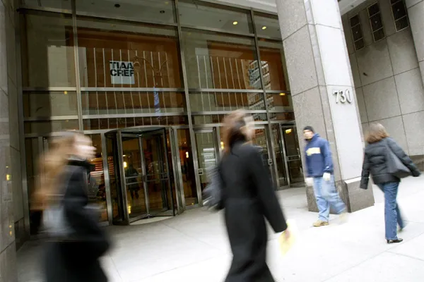 TIAA headquarters in New York (Diane Bondareff/Bloomberg News)