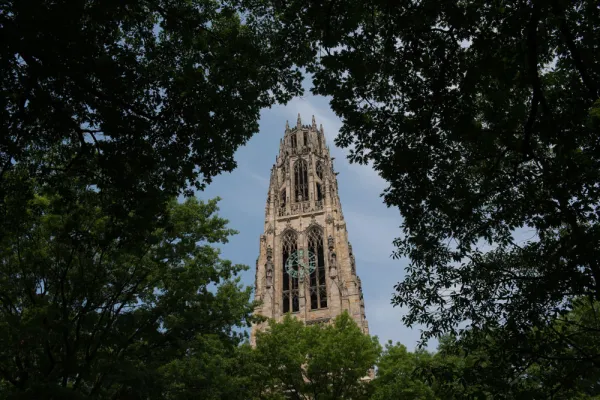 Harkness Tower on the Yale University campus. (Craig Warga/Bloomberg)