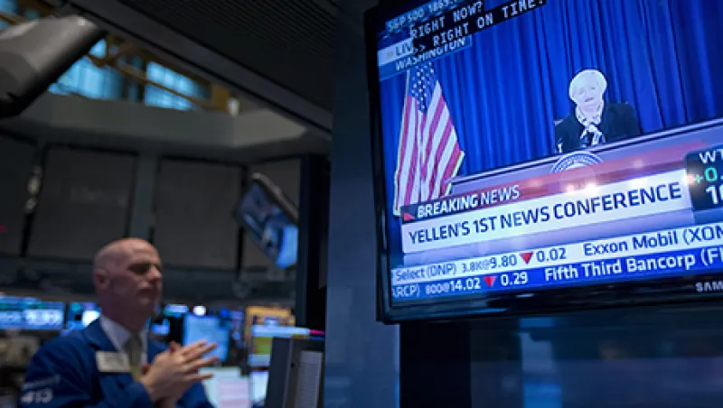 U.S. Stocks Decline Amid Fed Tapering, Rate Forecast