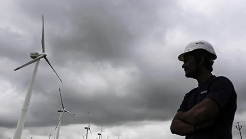 Wind Turbines At Bharat Light & Power Ltd.'s Rewalkawadi Windfarm