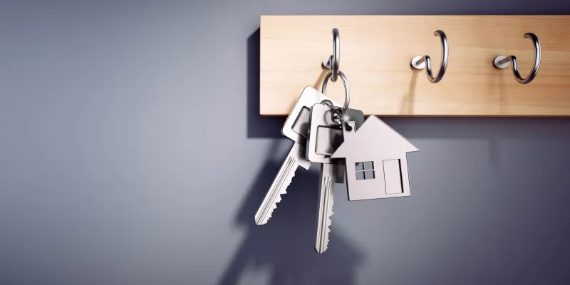 Hanging House Keys with Keyring
