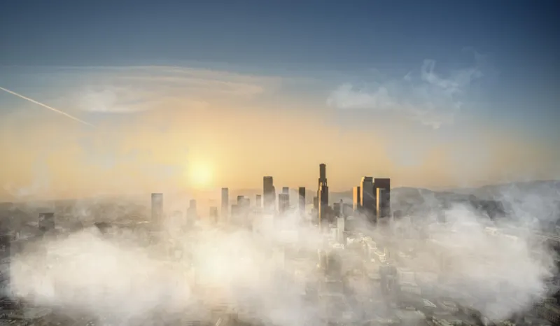 LA in fog