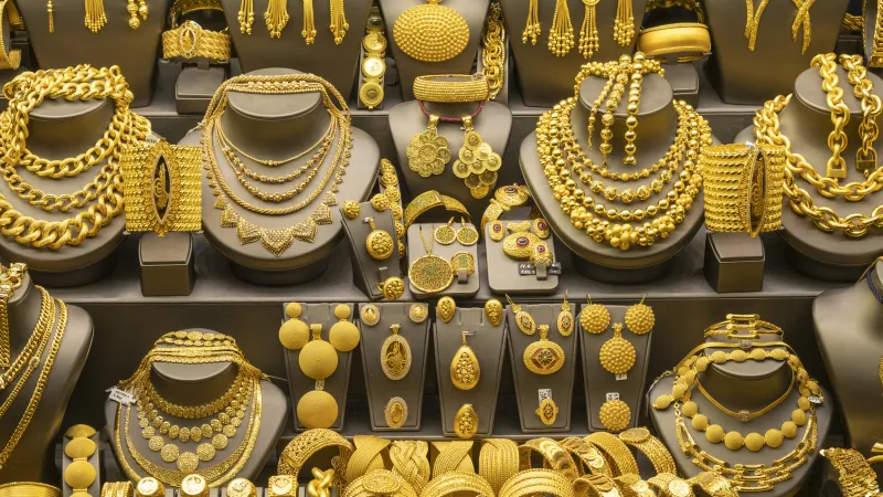 Gold Jewelry Display