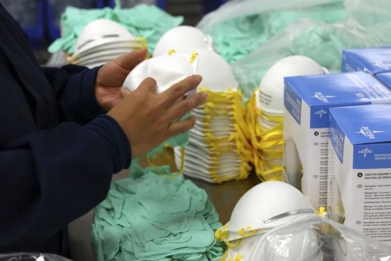 A factory of medical supply company Medline Industries. (Tim Boyle/Bloomberg)