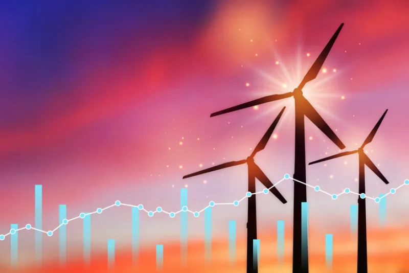 Clean energy concept and return investment idea