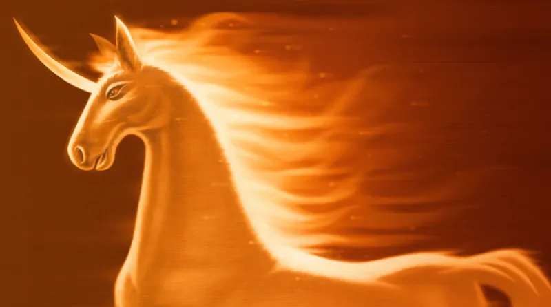 running unicorn on fire